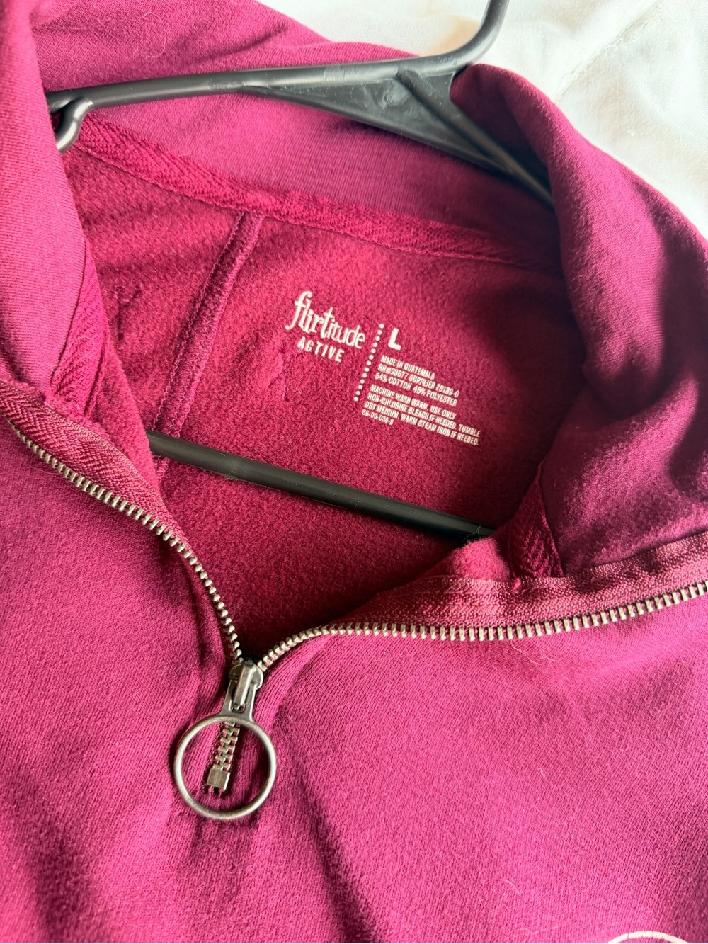 Flirtitude Active Maroon Quarter Zip Sweater